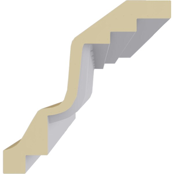 Ekena Millwork 4 1/4"H x 4 1/8"P x 5 1/4"F x 94 1/2"L Eris Dentil Crown Moulding - MLD04X04X05ER