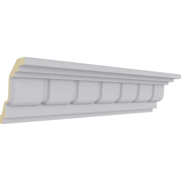 Ekena Millwork 4 1/4"H x 4 1/8"P x 5 1/4"F x 94 1/2"L Eris Dentil Crown Moulding - MLD04X04X05ER
