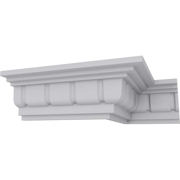 Ekena Millwork 4 1/4"H x 4 1/8"P x 5 1/4"F x 94 1/2"L Eris Dentil Crown Moulding - MLD04X04X05ER