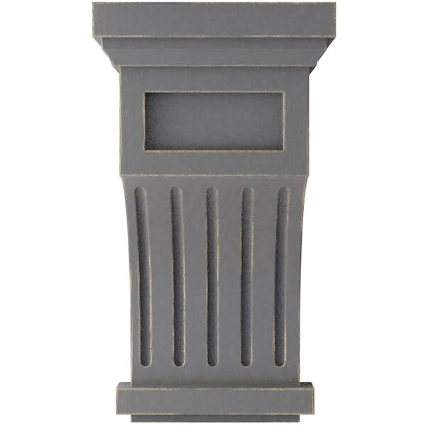 Ekena Millwork 7"W x 7 1/2"D x 13"H Fluted Wood Vintage Decor Corbel, Pebble Grey - CORWD07X07X13FLPG