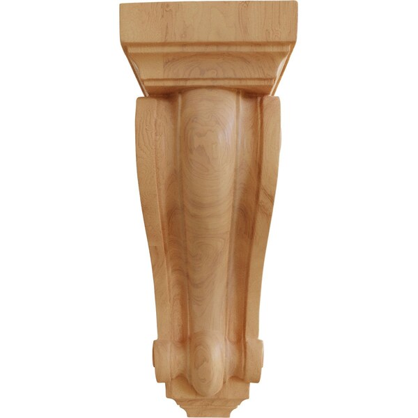 Ekena Millwork 6"W x 7 1/2"D x 16"H Devon Traditional Wood Corbel, Red Oak - CORW06X08X16DERO