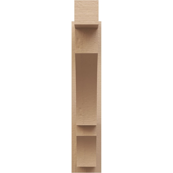 Ekena Millwork 5 1/2-in W x 20-in D x 28-in H Balboa Block Rough Cedar Woodgrain TimberThane Outlooker, Primed Tan - OUTUR055X20X28BOA44RCPR