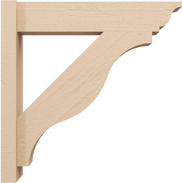 Ekena Millwork 6-in W x 24-in D x 24-in H Funston Trad Rough Cedar Woodgrain TimberThane Outlooker, Primed Tan - OUTUR060X24X24FST04RCPR