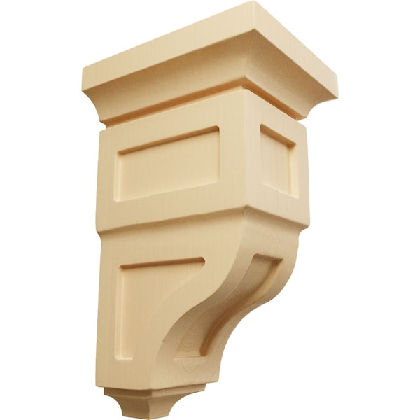 Ekena Millwork 4"W x 4 3/4"D x 8"H Small Reyes Wood Corbel, Maple - CORW04X04X08RYMA