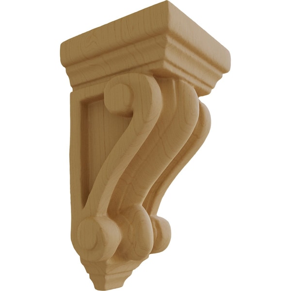 Ekena Millwork 5 1/4"W x 5 1/4"D x 9 1/2"H Devon Traditional Wood Corbel, Alder - CORW05X05X09DEAL
