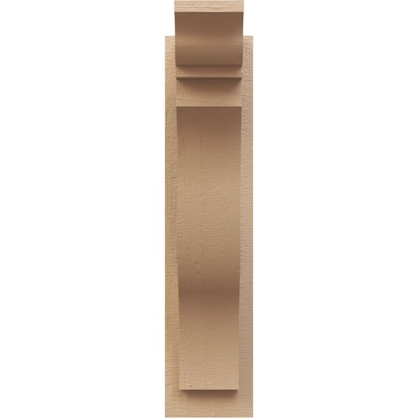 Ekena Millwork 6-in W x 14-in D x 26-in H Funston Trad Rough Cedar Woodgrain TimberThane Outlooker, Primed Tan - OUTUR060X14X26FST04RCPR