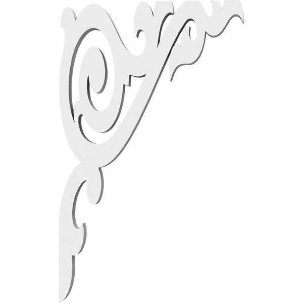 Ekena Millwork Baile Architectural Grade PVC Bracket, 5/8"W X 5 1/2"D X 9"H - BKTP01X05X09BA