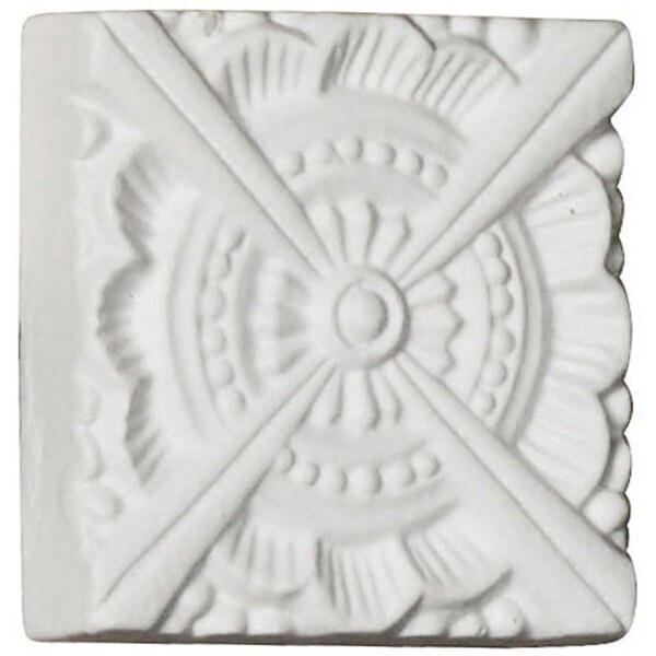 Ekena Millwork 2 3/8"W x 2 3/8"H x 1/2"P Palmetto Beaded Rosette - ROS02X02PM