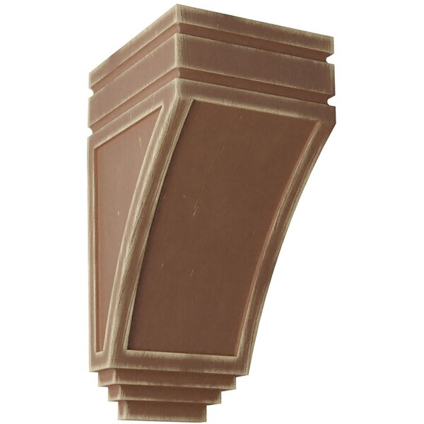 Ekena Millwork 5"W x 6"D x 10 1/2"H Medium San Juan Wood Vintage Decor Corbel, Weathered Brown - CORWD05X06X10SJBR
