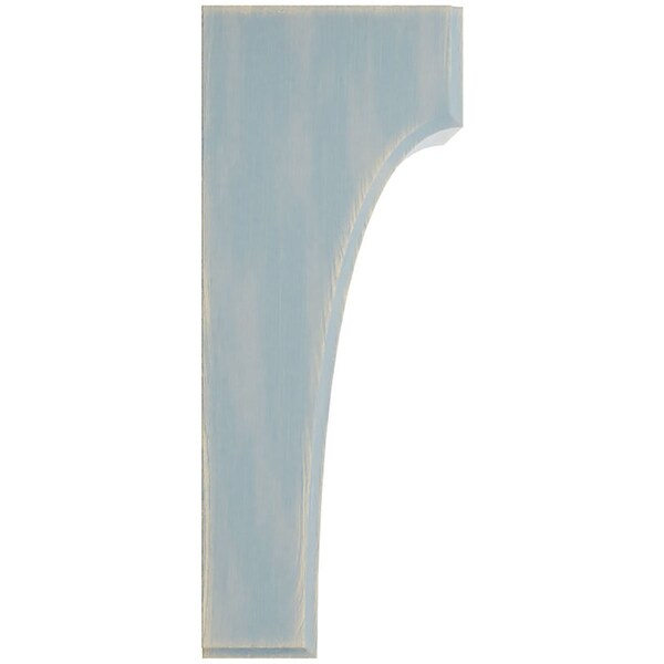 Ekena Millwork 5 1/4"W x 4"D x 10"H Clarksville Wood Vintage Decor Bracket, Driftwood Blue - BKTWD05X04X10CVBU