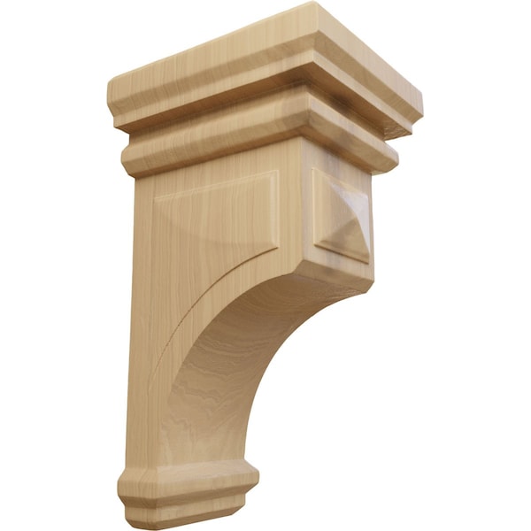 Ekena Millwork 6"W x 6 3/4"D x 12"H Large Woodruff Wood Corbel, Cherry - CORW06X06X12WFCH