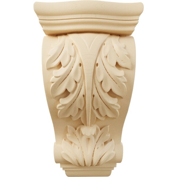 Ekena Millwork 8"W x 6 1/2"D x 15"H Large Farmingdale Acanthus Corbel, Maple - COR08X06X14FRMA