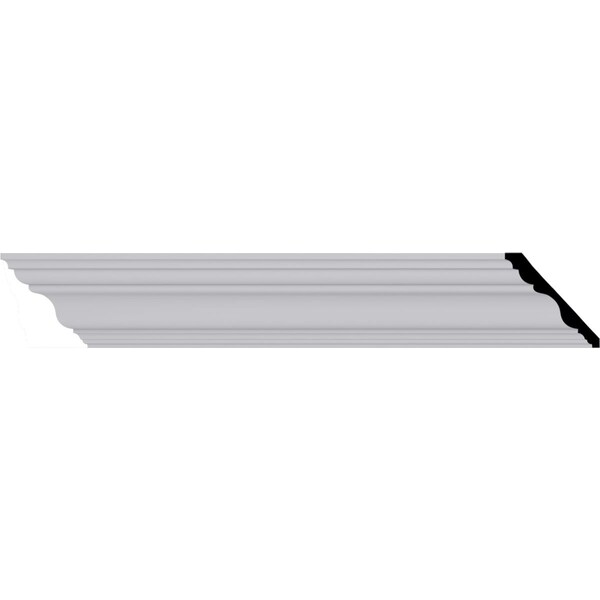 Ekena Millwork 4 3/4"H x 4 3/4"P x 6 3/4"F x 94 1/2"L Tristan Traditional Crown Moulding - MLD04X04X06TN