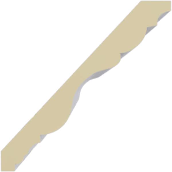 Ekena Millwork 4 3/4"H x 4 3/4"P x 6 3/4"F x 94 1/2"L Tristan Traditional Crown Moulding - MLD04X04X06TN