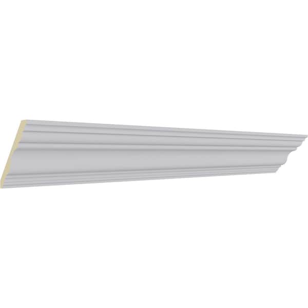 Ekena Millwork 4 3/4"H x 4 3/4"P x 6 3/4"F x 94 1/2"L Tristan Traditional Crown Moulding - MLD04X04X06TN