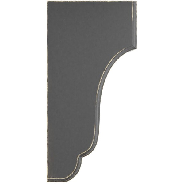 Ekena Millwork 5 3/4"W x 7"D x 14"H Capistrano Mission Wood Vintage Decor Corbel, Black - CORWD05X07X14CPBL
