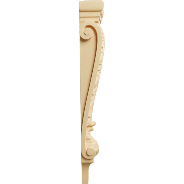 Ekena Millwork 6 1/4"W x 3"D x 22"H Large Acanthus Pilaster Corbel, Maple - CORW06X03X22PAMA