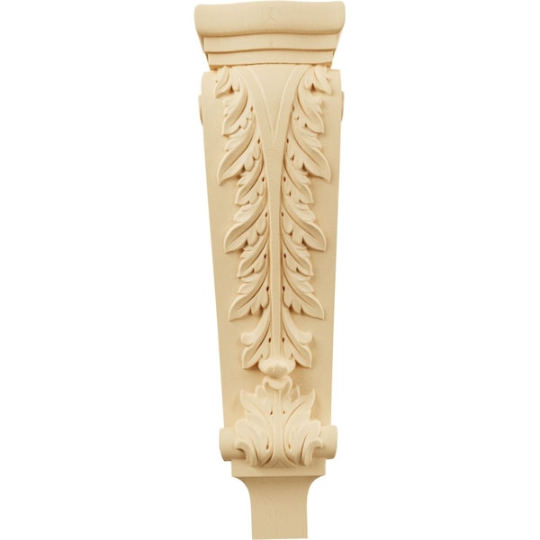 Ekena Millwork 6 1/4"W x 3"D x 22"H Large Acanthus Pilaster Corbel, Maple - CORW06X03X22PAMA