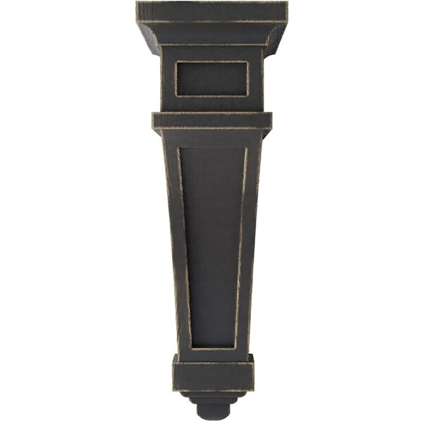 Ekena Millwork 4 1/2"W x 10"D x 13 3/4"H Arlington Wood Vintage Decor Corbel, Black - CORWD04X10X13ARBL