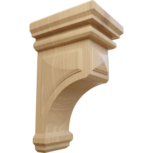 Ekena Millwork 4"W x 4 3/4"D x 8"H Small Woodruff Wood Corbel, Cherry - CORW04X04X08WFCH