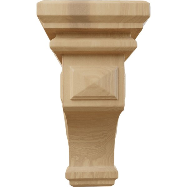 Ekena Millwork 4"W x 4 3/4"D x 8"H Small Woodruff Wood Corbel, Cherry - CORW04X04X08WFCH