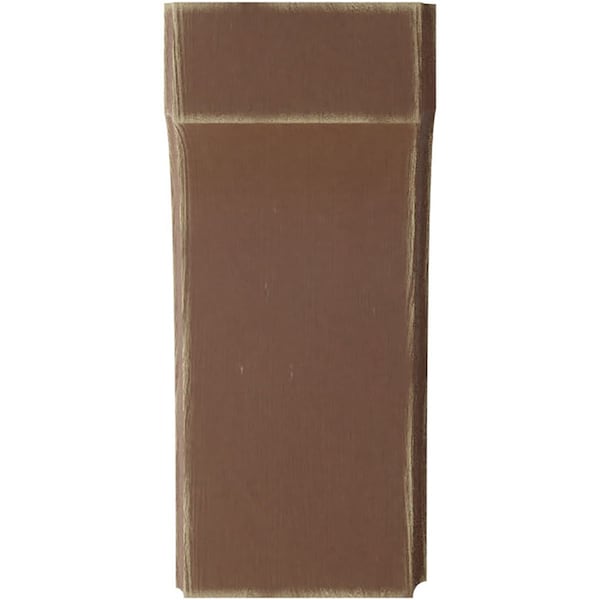 Ekena Millwork 3 1/2"W x 4"D x 8"H Clarksville Wood Vintage Decor Bracket, Weathered Brown - BKTWD04X04X08CVBR