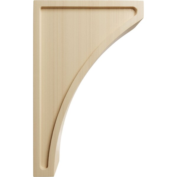 Ekena Millwork 3"W x 7 1/2"D x 12"H Extra Large Lawson Wood Corbel, Rubberwood - CORW03X07X12LWRW