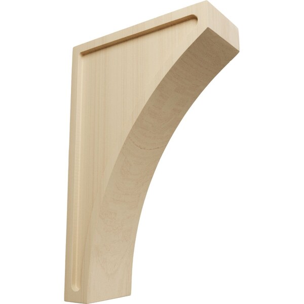 Ekena Millwork 3"W x 7 1/2"D x 12"H Extra Large Lawson Wood Corbel, Rubberwood - CORW03X07X12LWRW
