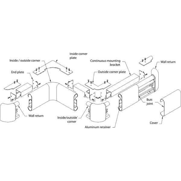 Pawling Wall Rail, Champagne, 144In - BR-500-12-313