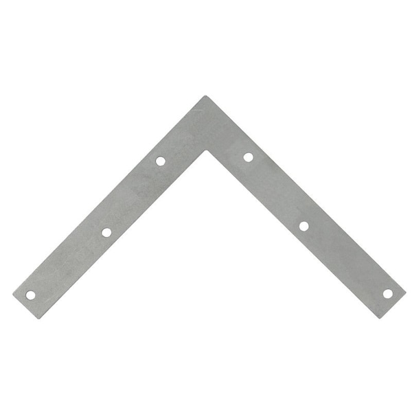 Prosource Corner Brace, 8 in L, 8 in W, 1 in H, Galvanized Steel, Galvanized, 2 mm Thick Material - FC-G08-01PS