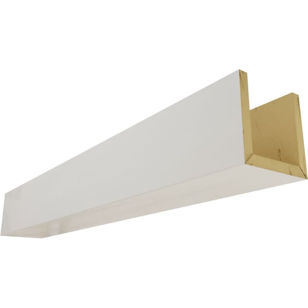 Ekena Millwork 3-Sided (U-beam) Rustic Smooth Endurathane Faux Wood Ceiling Beam, Factory Prepped, 6"W x 4"H  x 8'L - BMSM3C0060X040X096UN