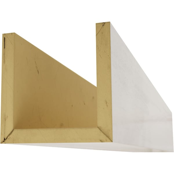 Ekena Millwork 3-Sided (U-beam) Rustic Smooth Endurathane Faux Wood Ceiling Beam, Factory Prepped, 6"W x 4"H  x 8'L - BMSM3C0060X040X096UN