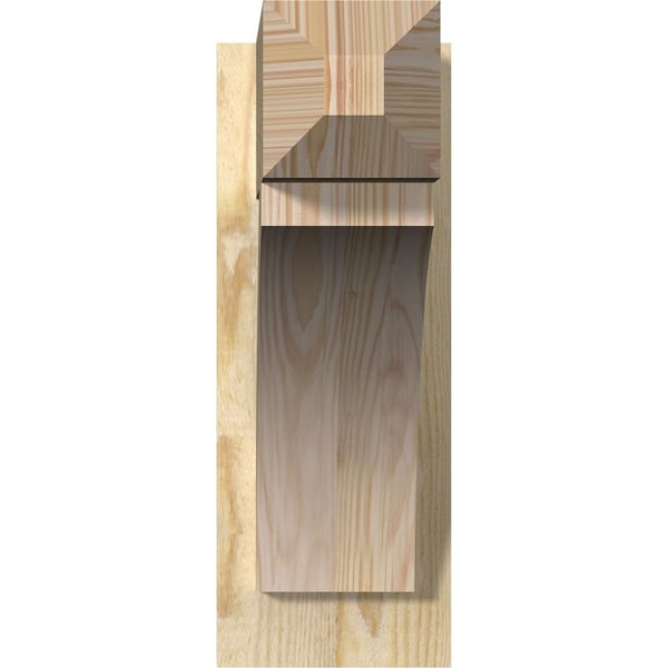 Ekena Millwork Thorton Rough Sawn Craftsman Outlooker, Douglas Fir, 6"W x 16"D x 16"H - OUT06X16X16THR04RDF