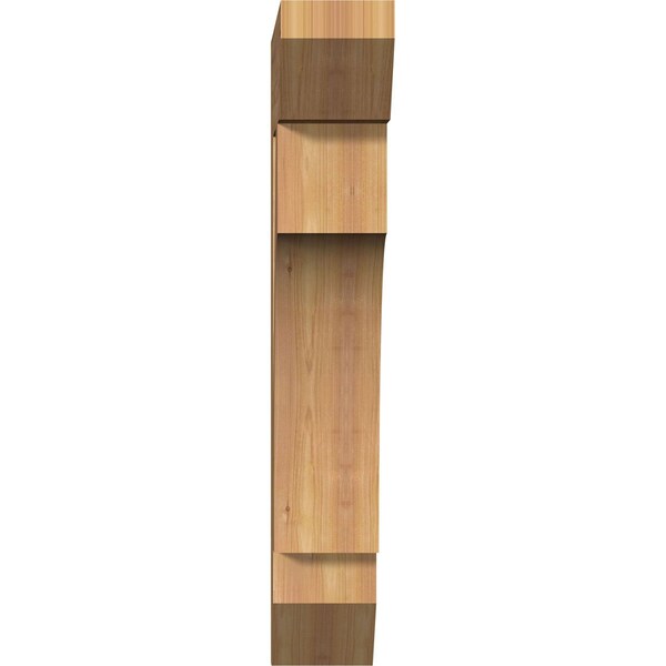 Ekena Millwork Westlake Slat Smooth Bracket, Western Red Cedar, 5 1/2"W x 22"D x 34"H - BKT06X22X34WTL06SWR