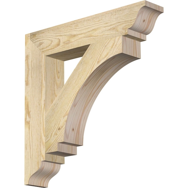 Ekena Millwork Imperial Traditional Rough Sawn Bracket, Douglas Fir, 4"W x 22"D x 22"H - BKT04X22X22IMP01RDF