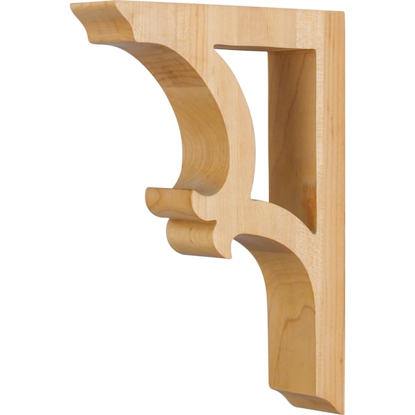 Hardware Resources 1-7/8" Wx7-1/2"Dx10-1/2"H Rubberwood Pierced Arts & Crafts Corbel - CORV-RW