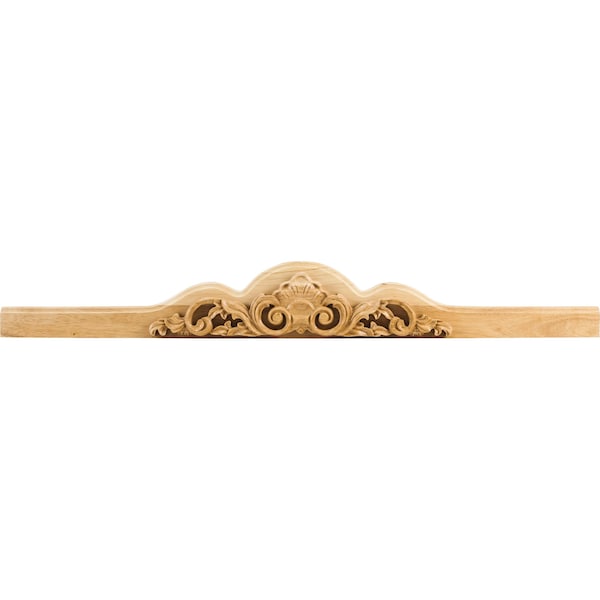 Hardware Resources 40" Wx1-1/2"Dx5"H Hand Carved Rubberwood Shell Valance - AP001-RW