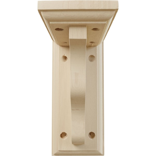 Ekena Millwork 3"W x 5"D x 7"H Hamilton Traditional Bracket, Rubberwood - BKT03X05X07HARW