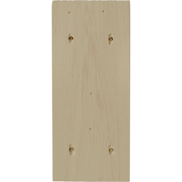 Ekena Millwork 3"W x 5"D x 7"H Hamilton Traditional Bracket, Rubberwood - BKT03X05X07HARW