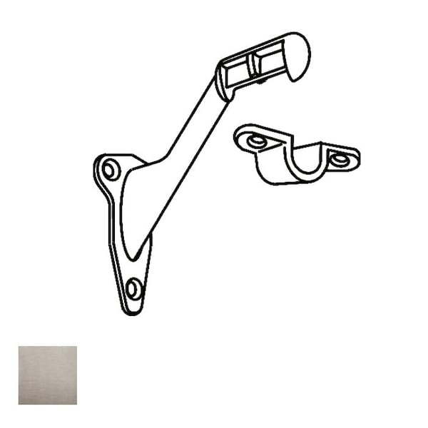 Cal-Royal Hand Rail Bracket, 2-7/8 Height, 1-3/16 Width, 2-7/8 Projection, US15 Satin Nickel - HB96-15