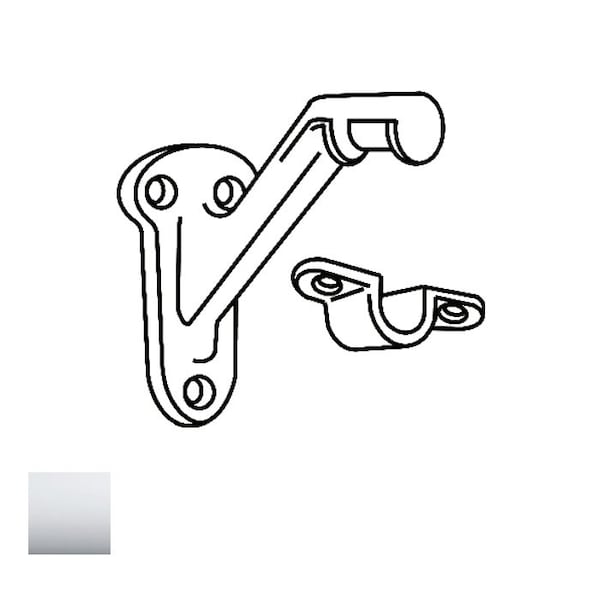 Cal-Royal Heavy Duty Cast Aluminum Hand Rail Bracket, 3-1/4 Height, 1-7/16 Width, 3-1/4 Projection, US26 - HDHB40-26
