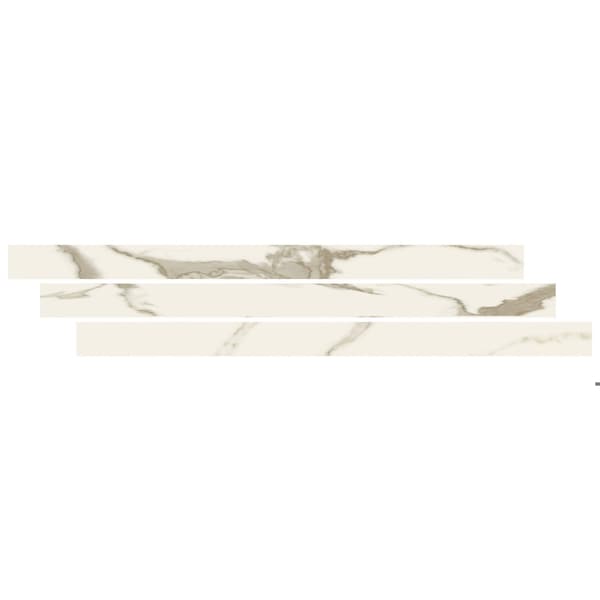 Msi LVT Trim, LVT, White-Cool, 94 in L, 2.75 in W, Low Gloss - ZOR-LVT-TR-0629