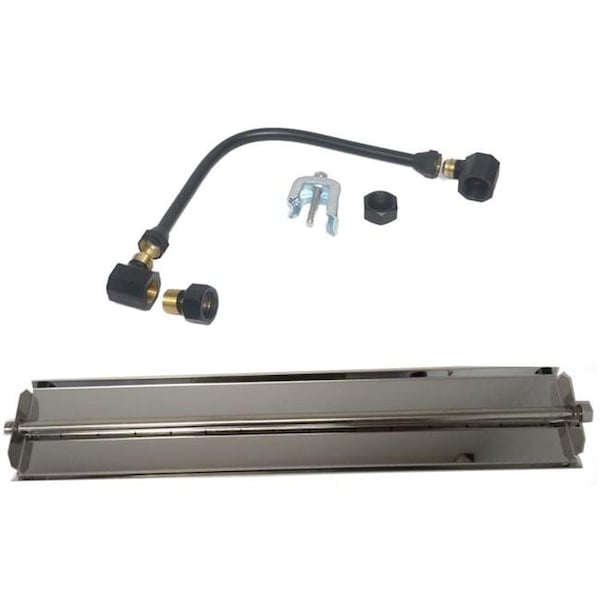 Tretco Tretco OB5SS-BK2-24-NG 24 in. 304 Stainless Steel Linear Burner Pan Kit; Natural Gas - OB5SS-BK2-24-NG