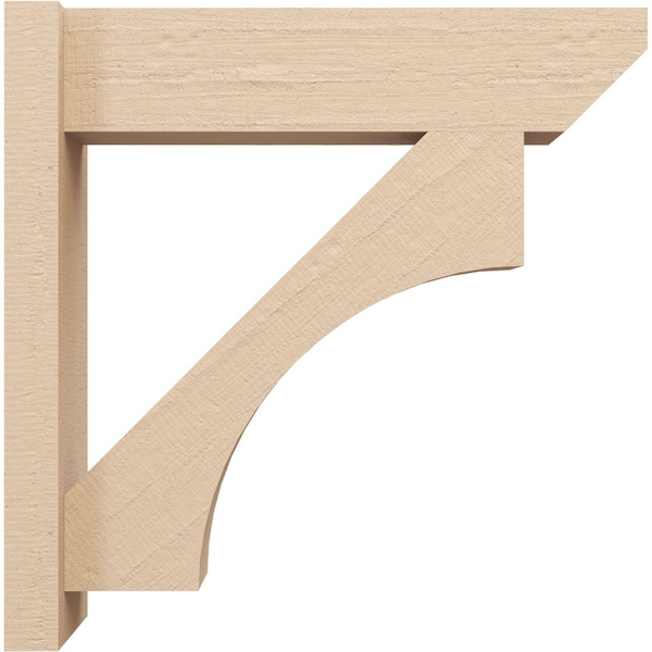 Ekena Millwork 5 1/2-in W x 28-in D x 28-in H Westlake Slat Rough Cedar Woodgrain TimberThane Outlooker, Primed Tan - OUTUR055X28X28WTL24RCPR