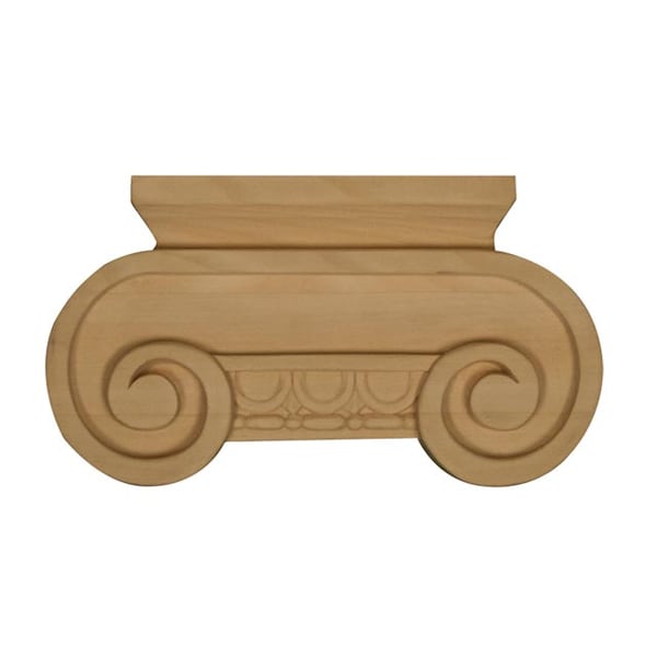 Osborne Wood Products 4 7/8 x 8 3/4 x 2 Medium Ionic Capital in Rubberwood (paint - 891834RW