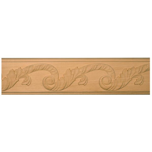 Osborne Wood Products 4 x 3/4 x 96 Carved Chair Rail in Basswood - 891924BAS