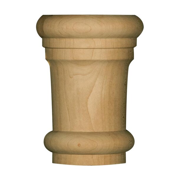 Osborne Wood Products 3 5/8 x 2 5/8 x 1 3/8 Medium Traditional Half Round Capital in Rubberw - 892038RW