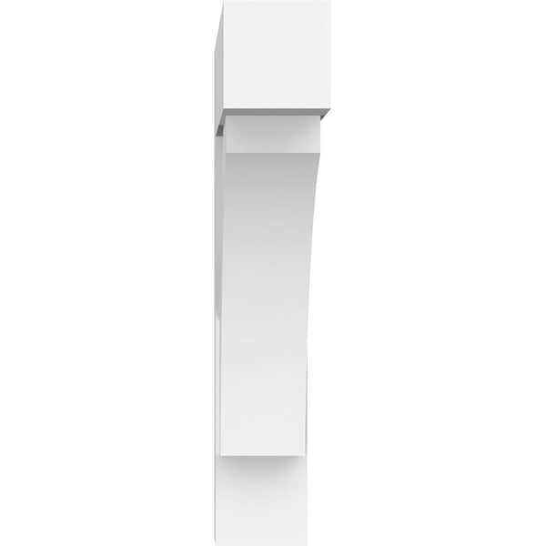 Ekena Millwork Standard Thorton Architectural Grade PVC Bracket with Block Ends, 5"W x 30"D x 30"H - BKTP05X30X30THR05