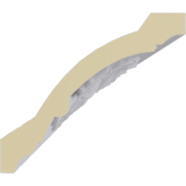 Ekena Millwork 3 1/4"H x 3 3/4"P x 5"F x 94 1/2"L Bulwark Rose Crown Moulding - MLD03X03X05BU