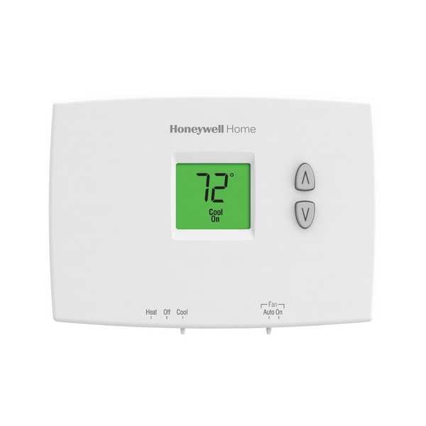 Honeywell Home Horizontal Non-Programmable Thermostats, 1 H, 1 C, Hardwired/Battery, 20/30VAC - TH1110DH1003